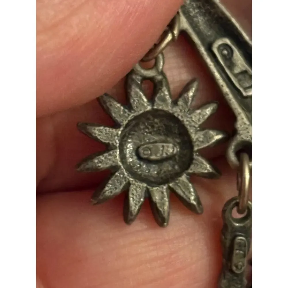 JJ Jonette Pewter Watering Can Brooch Garden Charm Dangles